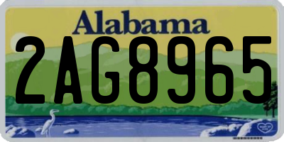 AL license plate 2AG8965