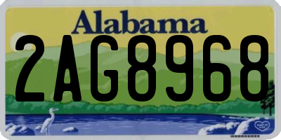 AL license plate 2AG8968
