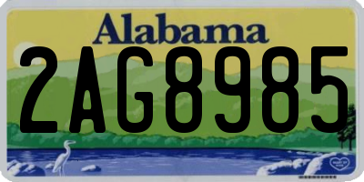 AL license plate 2AG8985