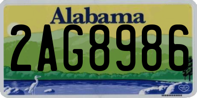 AL license plate 2AG8986