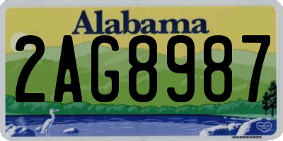 AL license plate 2AG8987