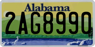 AL license plate 2AG8990