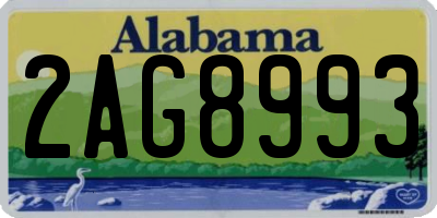 AL license plate 2AG8993