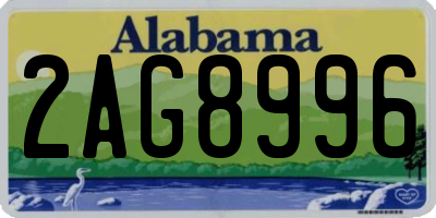 AL license plate 2AG8996