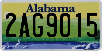 AL license plate 2AG9015