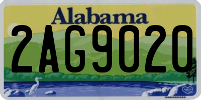 AL license plate 2AG9020