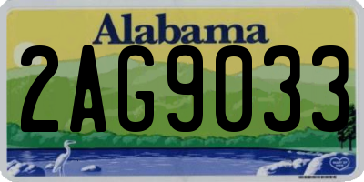AL license plate 2AG9033