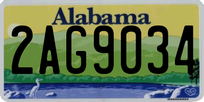 AL license plate 2AG9034