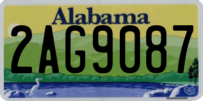 AL license plate 2AG9087