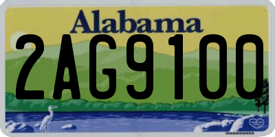 AL license plate 2AG9100