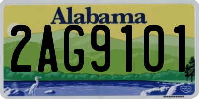 AL license plate 2AG9101