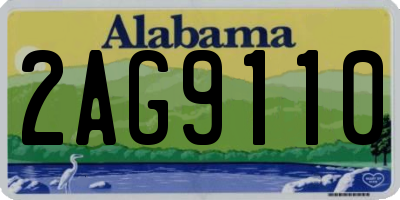 AL license plate 2AG9110