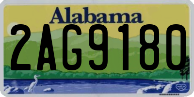 AL license plate 2AG9180