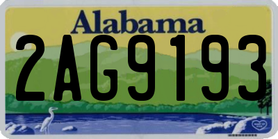 AL license plate 2AG9193