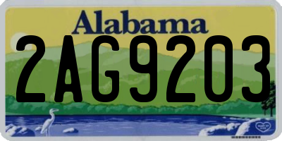 AL license plate 2AG9203