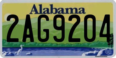 AL license plate 2AG9204
