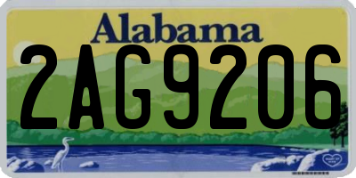 AL license plate 2AG9206