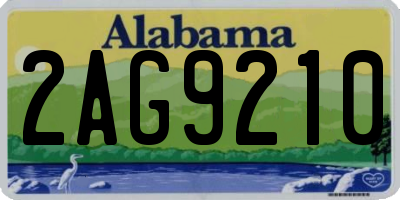 AL license plate 2AG9210