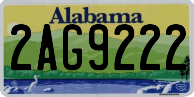 AL license plate 2AG9222
