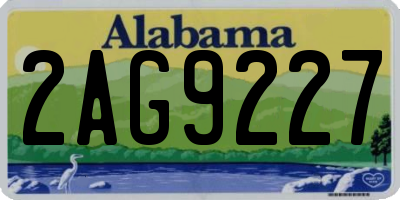 AL license plate 2AG9227