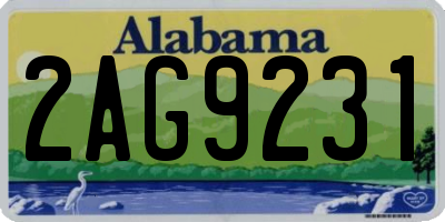 AL license plate 2AG9231