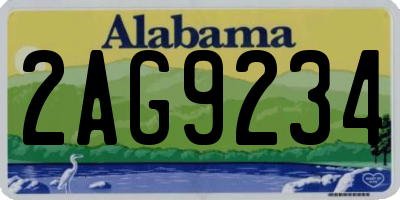 AL license plate 2AG9234