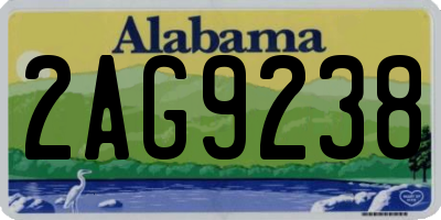 AL license plate 2AG9238