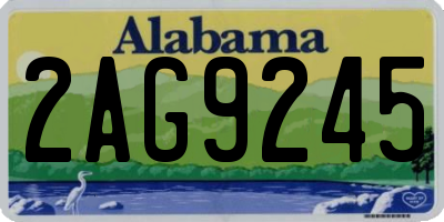 AL license plate 2AG9245
