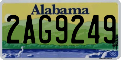 AL license plate 2AG9249