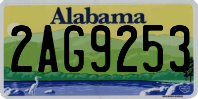 AL license plate 2AG9253