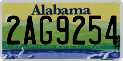 AL license plate 2AG9254
