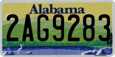 AL license plate 2AG9283