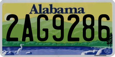 AL license plate 2AG9286