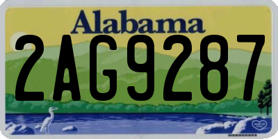 AL license plate 2AG9287