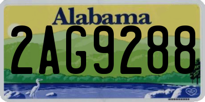 AL license plate 2AG9288