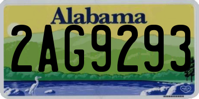 AL license plate 2AG9293