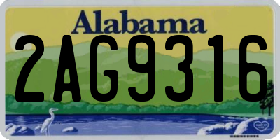 AL license plate 2AG9316