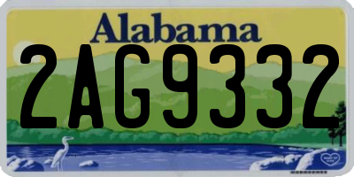 AL license plate 2AG9332