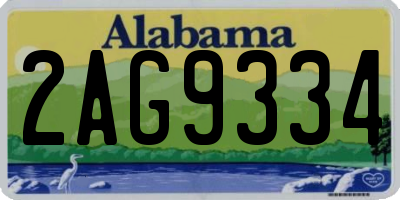 AL license plate 2AG9334