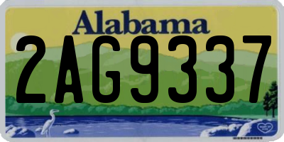 AL license plate 2AG9337
