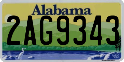AL license plate 2AG9343