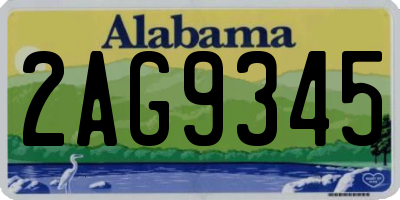 AL license plate 2AG9345