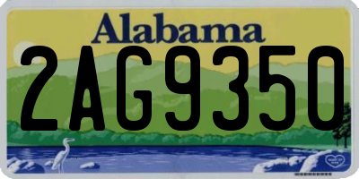 AL license plate 2AG9350