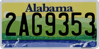 AL license plate 2AG9353