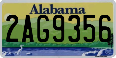 AL license plate 2AG9356