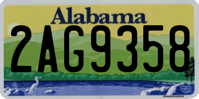 AL license plate 2AG9358