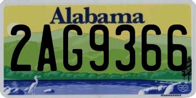 AL license plate 2AG9366