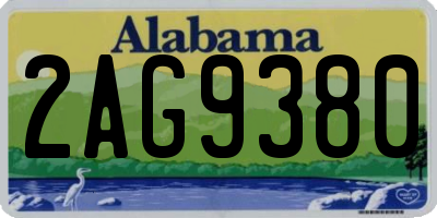 AL license plate 2AG9380