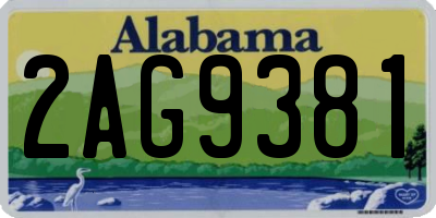 AL license plate 2AG9381
