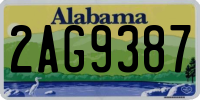 AL license plate 2AG9387
